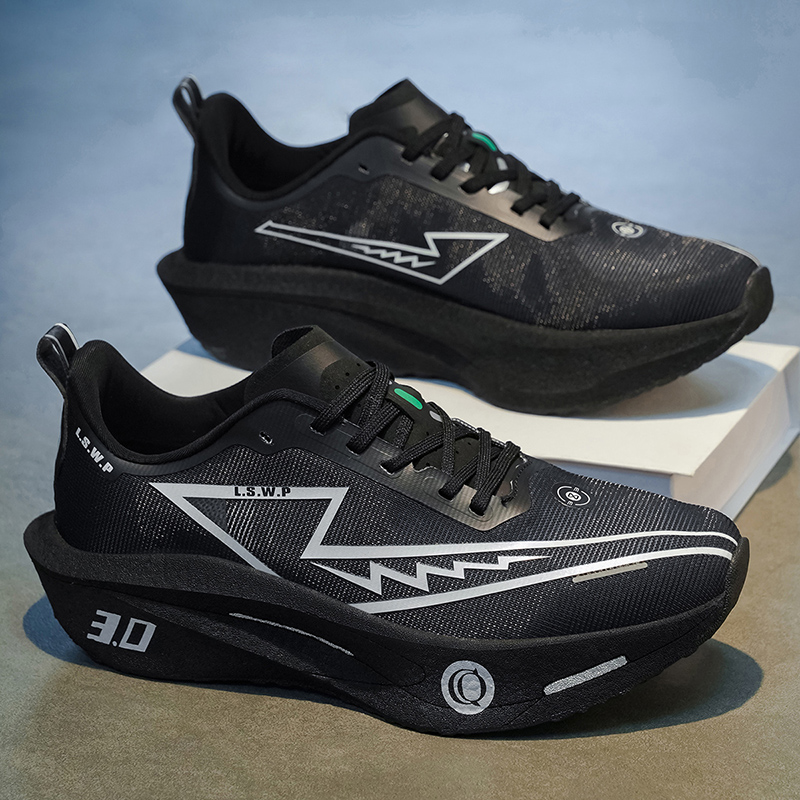 Breathable Mesh Athletic Shoes - Men Marathon Running Shoes Carbon Plate