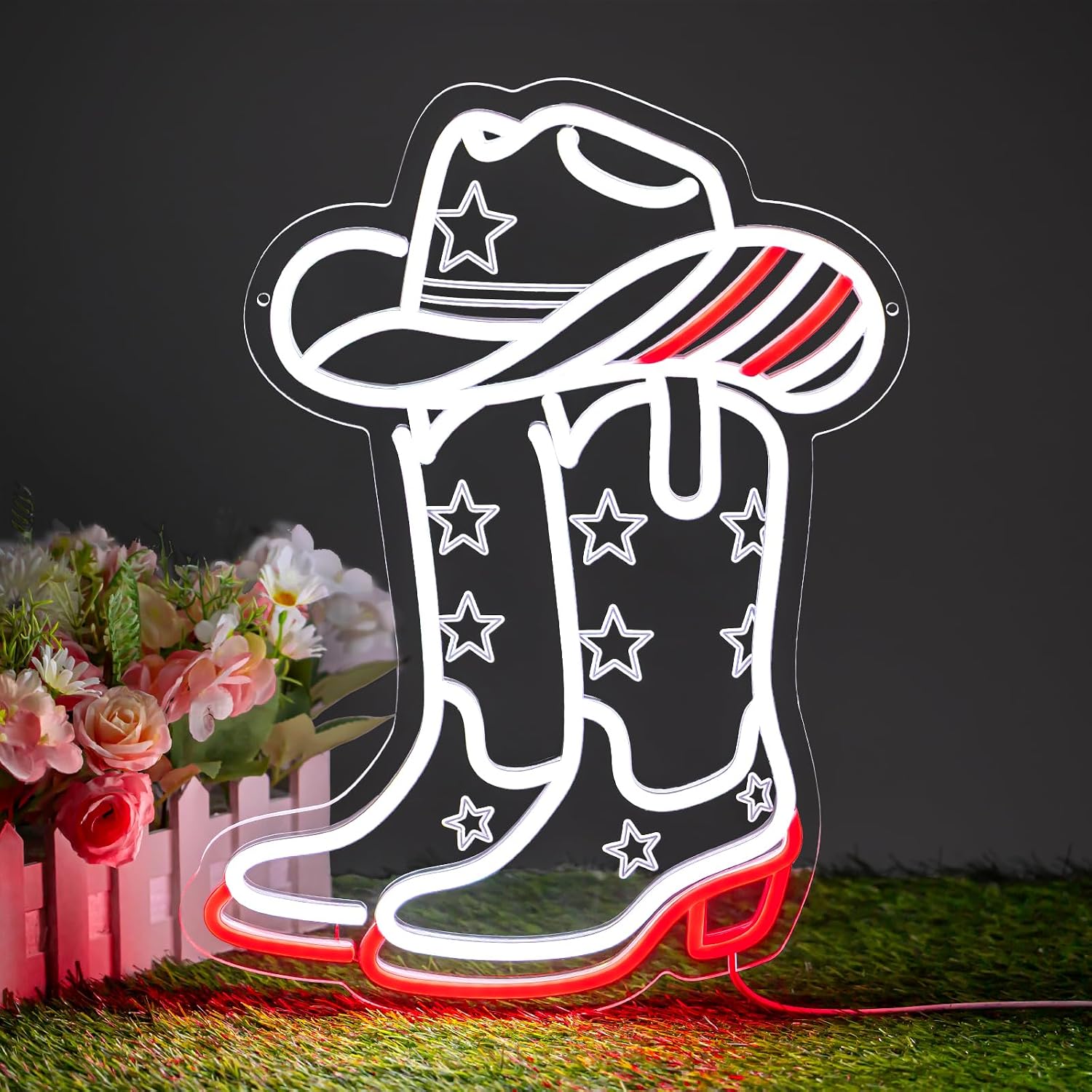 Cowboy Boots and Hat LED Neon  - Boots recension och pris