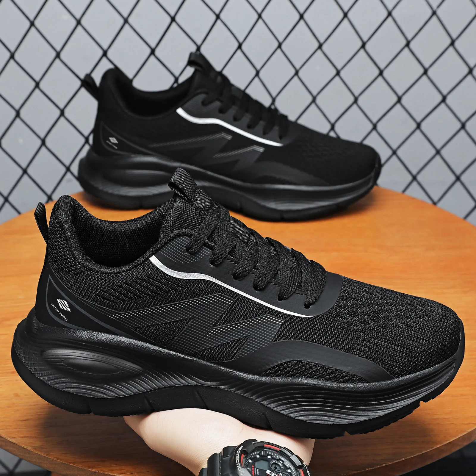 Men Mesh Running Sneakers Ligh - Shock Absorbing Gym Trainers recension och pris